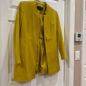Zara Chartreuse Open-Front Blazer Jacket